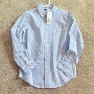 New never worn w tag Janie and Jack boys seersucker button up shirt size 6